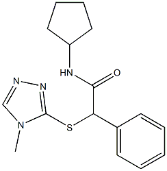 N-cyclopentyl-2-[(4-methyl-1,2,4-triazol-3-yl)sulfanyl]-2-phenylacetamide Structure