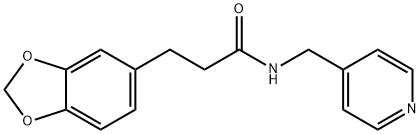 3-(1,3-benzodioxol-5-yl)-N-(pyridin-4-ylmethyl)propanamide,945123-61-5,结构式