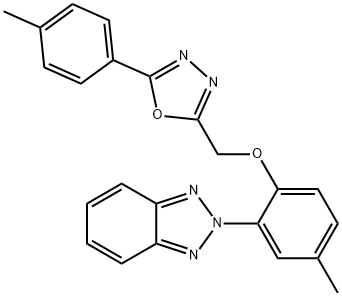 2-[[2-(benzotriazol-2-yl)-4-methylphenoxy]methyl]-5-(4-methylphenyl)-1,3,4-oxadiazole Structure