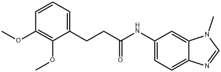 3-(2,3-dimethoxyphenyl)-N-(3-methylbenzimidazol-5-yl)propanamide Structure