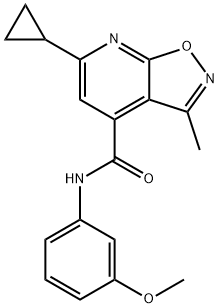 6-cyclopropyl-N-(3-methoxyphenyl)-3-methyl-[1,2]oxazolo[5,4-b]pyridine-4-carboxamide Structure