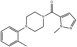 [4-(2-methylphenyl)piperazin-1-yl]-(2-methylpyrazol-3-yl)methanone Structure