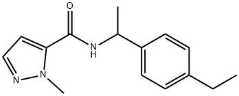 N-[1-(4-ethylphenyl)ethyl]-2-methylpyrazole-3-carboxamide Structure