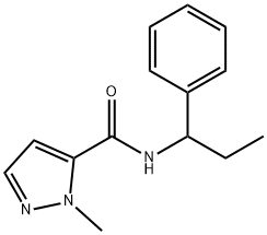 2-methyl-N-(1-phenylpropyl)pyrazole-3-carboxamide Struktur