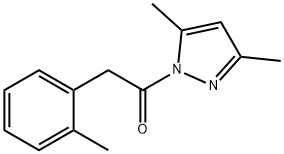 1-(3,5-dimethylpyrazol-1-yl)-2-(2-methylphenyl)ethanone 结构式