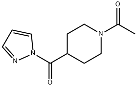 1-[4-(pyrazole-1-carbonyl)piperidin-1-yl]ethanone Structure