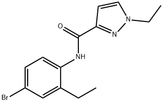 N-(4-bromo-2-ethylphenyl)-1-ethylpyrazole-3-carboxamide Structure