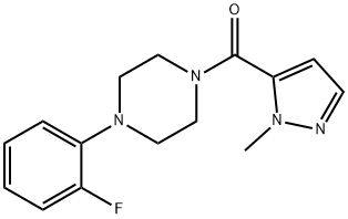 [4-(2-fluorophenyl)piperazin-1-yl]-(2-methylpyrazol-3-yl)methanone Structure