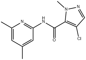 4-chloro-N-(4,6-dimethylpyridin-2-yl)-2-methylpyrazole-3-carboxamide Struktur