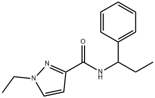 1-ethyl-N-(1-phenylpropyl)pyrazole-3-carboxamide Structure