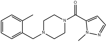 [4-[(2-methylphenyl)methyl]piperazin-1-yl]-(2-methylpyrazol-3-yl)methanone Structure