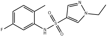 1-ethyl-N-(5-fluoro-2-methylphenyl)pyrazole-4-sulfonamide Structure