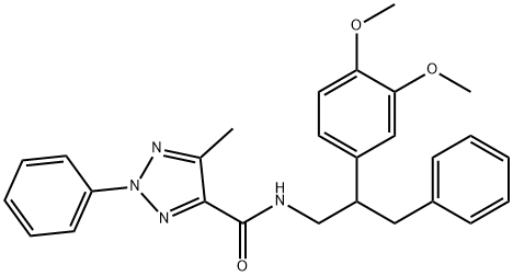 N-[2-(3,4-dimethoxyphenyl)-3-phenylpropyl]-5-methyl-2-phenyltriazole-4-carboxamide Structure