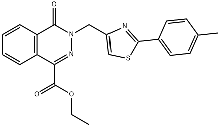 ethyl 3-[[2-(4-methylphenyl)-1,3-thiazol-4-yl]methyl]-4-oxophthalazine-1-carboxylate Structure