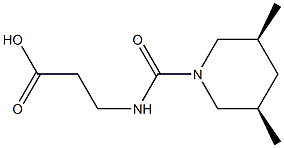 3-[[(3S,5R)-3,5-dimethylpiperidine-1-carbonyl]amino]propanoic acid Structure