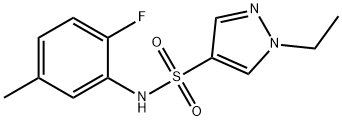 1-ethyl-N-(2-fluoro-5-methylphenyl)pyrazole-4-sulfonamide Struktur