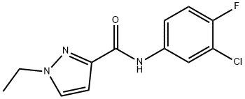 N-(3-chloro-4-fluorophenyl)-1-ethylpyrazole-3-carboxamide|