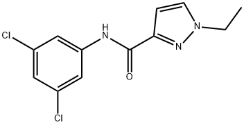 N-(3,5-dichlorophenyl)-1-ethylpyrazole-3-carboxamide,957480-51-2,结构式