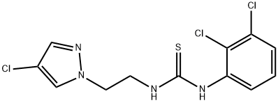 1-[2-(4-chloropyrazol-1-yl)ethyl]-3-(2,3-dichlorophenyl)thiourea 化学構造式