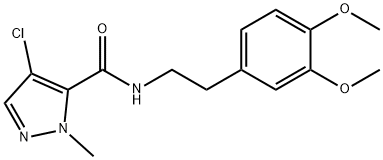 4-chloro-N-[2-(3,4-dimethoxyphenyl)ethyl]-2-methylpyrazole-3-carboxamide Structure