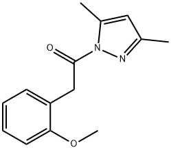 1-(3,5-dimethylpyrazol-1-yl)-2-(2-methoxyphenyl)ethanone Struktur