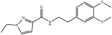 N-[2-(3,4-dimethoxyphenyl)ethyl]-1-ethylpyrazole-3-carboxamide,957510-76-8,结构式