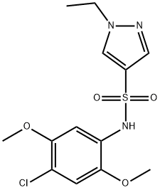 N-(4-chloro-2,5-dimethoxyphenyl)-1-ethylpyrazole-4-sulfonamide Structure