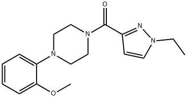 (1-ethylpyrazol-3-yl)-[4-(2-methoxyphenyl)piperazin-1-yl]methanone Structure