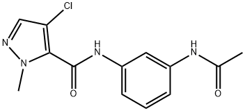 N-(3-acetamidophenyl)-4-chloro-2-methylpyrazole-3-carboxamide Structure