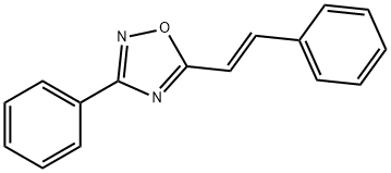 3-phenyl-5-[(E)-2-phenylethenyl]-1,2,4-oxadiazole 结构式