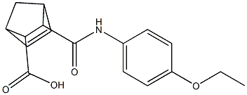 2-[(4-ethoxyphenyl)carbamoyl]bicyclo[2.2.1]hept-5-ene-3-carboxylic acid 化学構造式