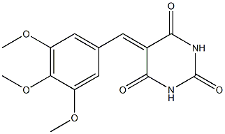 5-[(3,4,5-trimethoxyphenyl)methylidene]-1,3-diazinane-2,4,6-trione Struktur