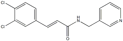 (E)-3-(3,4-dichlorophenyl)-N-(pyridin-3-ylmethyl)prop-2-enamide,,结构式