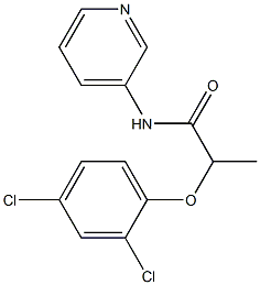 2-(2,4-dichlorophenoxy)-N-pyridin-3-ylpropanamide,,结构式