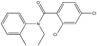 2,4-dichloro-N-ethyl-N-(2-methylphenyl)benzamide Struktur