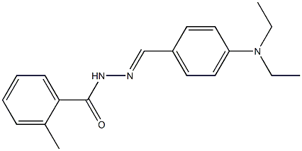 N-[(E)-[4-(diethylamino)phenyl]methylideneamino]-2-methylbenzamide Struktur