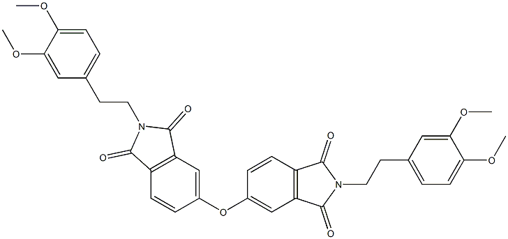 2-[2-(3,4-dimethoxyphenyl)ethyl]-5-[2-[2-(3,4-dimethoxyphenyl)ethyl]-1,3-dioxoisoindol-5-yl]oxyisoindole-1,3-dione Struktur