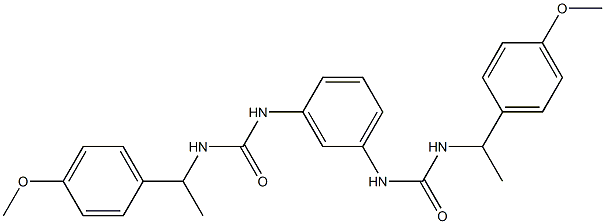 1-[1-(4-methoxyphenyl)ethyl]-3-[3-[1-(4-methoxyphenyl)ethylcarbamoylamino]phenyl]urea Structure