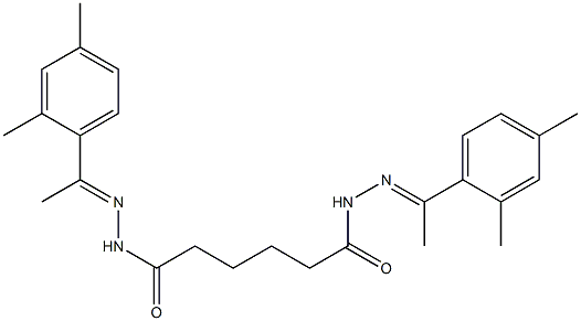 N,N'-bis[(E)-1-(2,4-dimethylphenyl)ethylideneamino]hexanediamide Structure