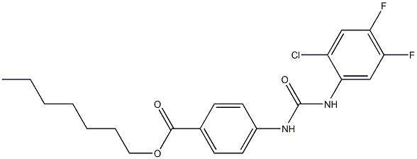 heptyl 4-[(2-chloro-4,5-difluorophenyl)carbamoylamino]benzoate Structure