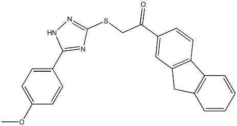  1-(9H-fluoren-2-yl)-2-[[5-(4-methoxyphenyl)-1H-1,2,4-triazol-3-yl]sulfanyl]ethanone