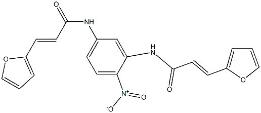 (E)-3-(furan-2-yl)-N-[3-[[(E)-3-(furan-2-yl)prop-2-enoyl]amino]-4-nitrophenyl]prop-2-enamide Structure