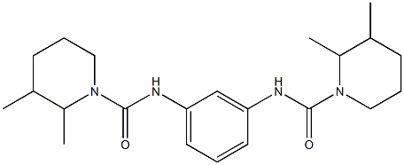 N-[3-[(2,3-dimethylpiperidine-1-carbonyl)amino]phenyl]-2,3-dimethylpiperidine-1-carboxamide 化学構造式