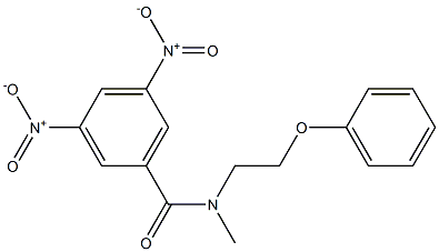 N-methyl-3,5-dinitro-N-(2-phenoxyethyl)benzamide 化学構造式