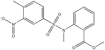 methyl 2-[methyl-(4-methyl-3-nitrophenyl)sulfonylamino]benzoate,,结构式