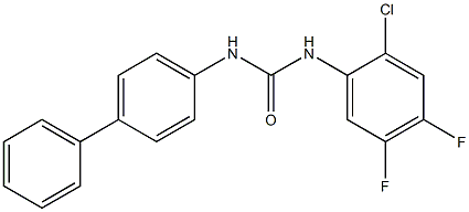 1-(2-chloro-4,5-difluorophenyl)-3-(4-phenylphenyl)urea 结构式