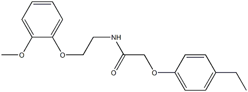 2-(4-ethylphenoxy)-N-[2-(2-methoxyphenoxy)ethyl]acetamide,,结构式