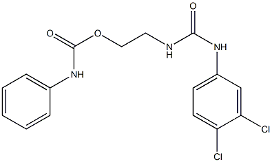 2-[(3,4-dichlorophenyl)carbamoylamino]ethyl N-phenylcarbamate Structure