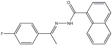 N-[(E)-1-(4-fluorophenyl)ethylideneamino]naphthalene-1-carboxamide 化学構造式