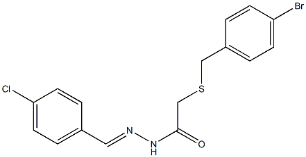 2-[(4-bromophenyl)methylsulfanyl]-N-[(E)-(4-chlorophenyl)methylideneamino]acetamide|